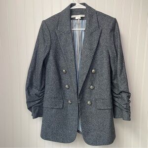 Veronica Beard Beacon Wool Blend Dickey Jacket in Denim Size 6